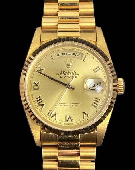 rolex oyster perpetual day date 18k gold diamonds|rolex watch day date price.